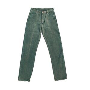 Vintage Green Wrangler Riata Baggy Straight Leg Jeans 22MWZBF W32 L38